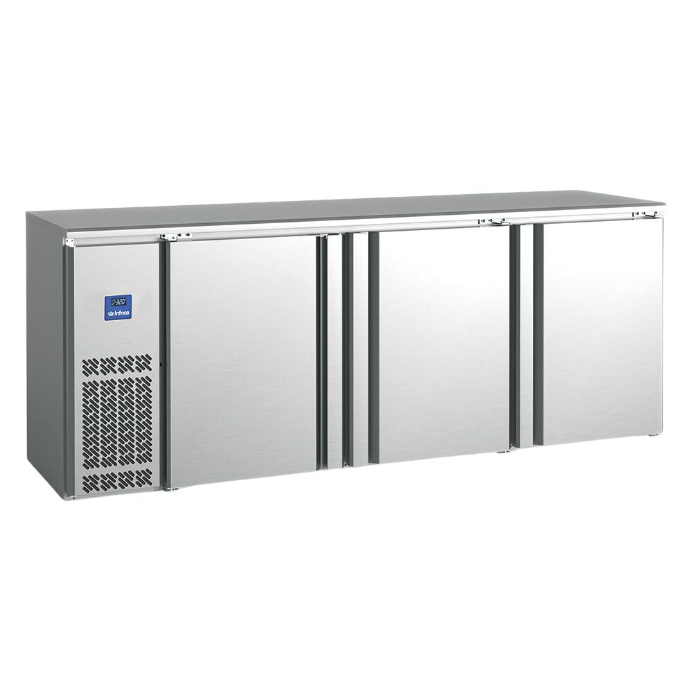 REFRIGERADOR INFRICO ERV84IISD | Refrigerador Back Bar 84" | 19.8 Pies Cubicos |  Acero Inoxidable | Cocina Industrial Bar Hotel Bar Restaurante Cafeteria Cocina Industrial Refrigerar Bajo Barra Conservar Comedor