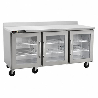 REFRIGERADOR MESA DE TRABAJO CENTERLINE CLUC-72R-GD-WTRRR | Refrigerador Mesa de Trabajo Bajo Barra | 18.80 Pies Cúbicos | 3 Puertas Cristal | Acero Inoxidable | Bistró Hotel Bar | Refrigerador Contra Barra Cervecero Enfriador de Bebidas Bajo Barra Botellero Exhibidor Acero Inoxidable Bar Cantina Restaurante Cervecería Antro Negocio