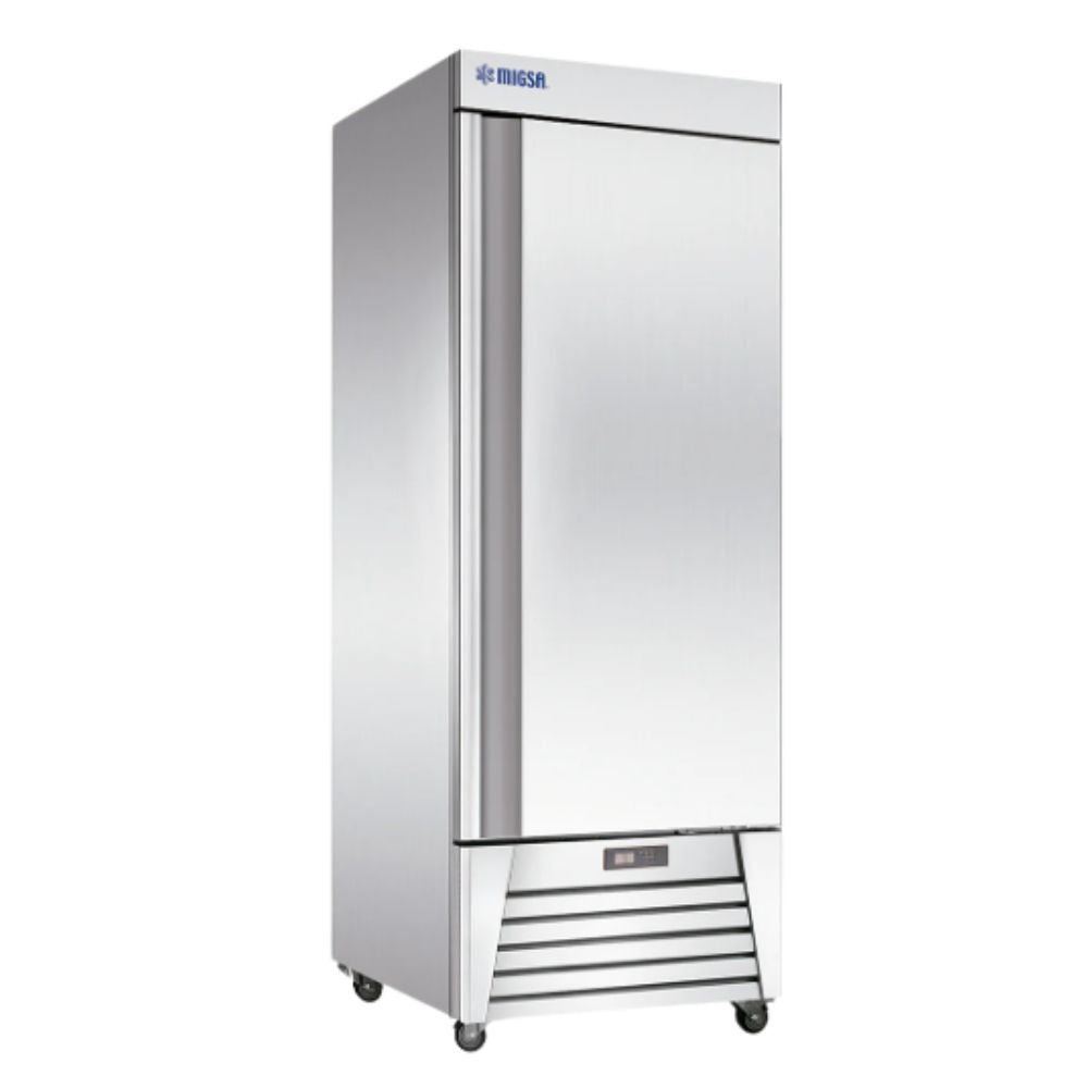 MIGSA UR-27C-1 | Refrigerador | Bistró Carnicería Abarrotes | Refrigerador Vertical | 1 Puerta Solida | 650 Litros | Acero Inoxidable | Refresquero Latas Bar Tiendas Bistró Restaurante Lácteos Industrial Cocina Cremería Comercios Insumos Hotel Panadería Carnicería Abarrotes