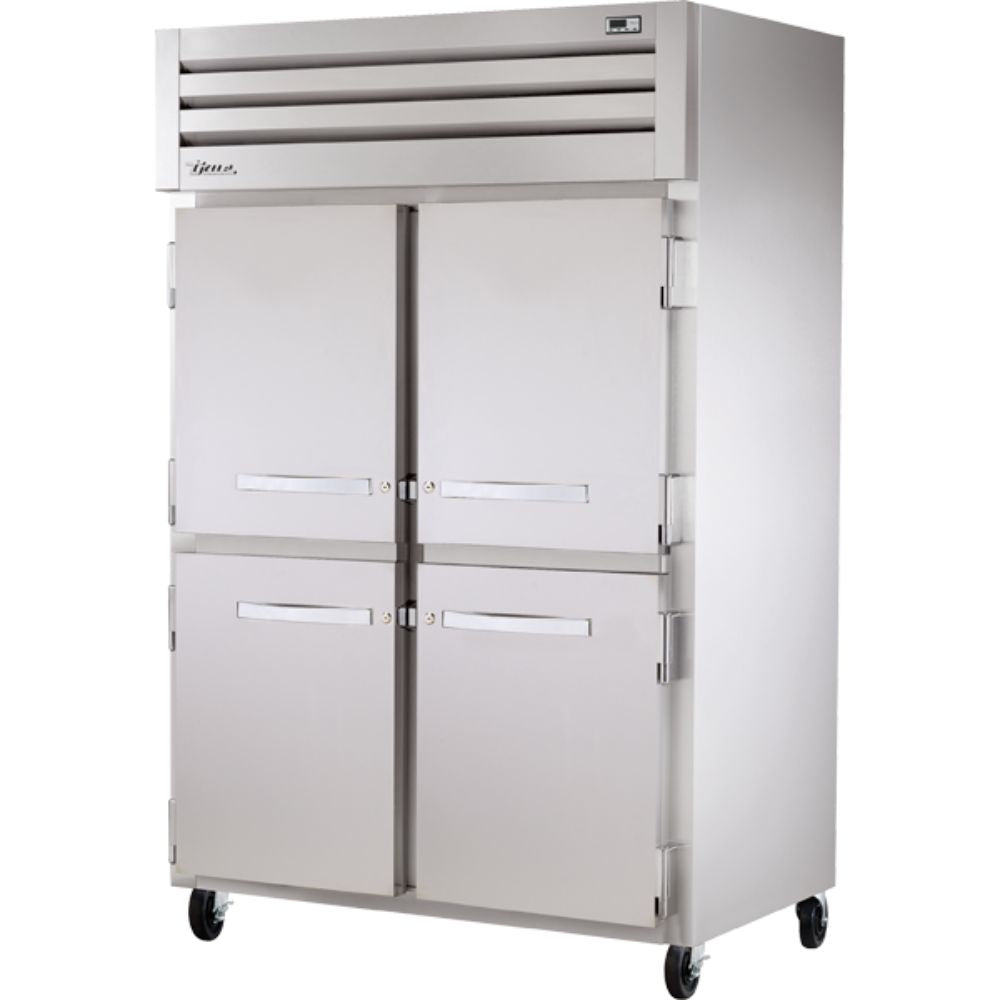 REFRIGERADOR TRUE STG2R-4HS-HC | Refrigerador Vertical | 4 Medias Puertas Solidas | Acero Inoxidable Aluminio | Restaurante Cocina Industrial Restaurante Lácteos Industrial Cocina Cremería Comercios Insumos Carnicería Hotel Panadería Refresquero Latas Bar Abarrotes 