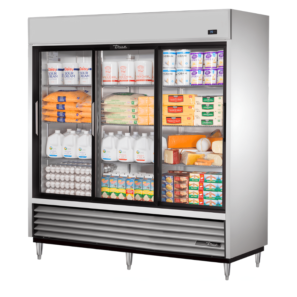 REFRIGERADOR TRUE TSD-69G-HC-LD | Refrigerador Vertical | 3 Puertas | 9 Estantes | Restaurante Lácteos Industrial | Refrigerador Vertical Comercial Conservador Enfriador Exhibidor de 1 2 3 Puertas Acero Inoxidable Restaurante Cocina Industrial Cremería Carnicería Abarrotes Hotel Negocio