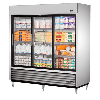 REFRIGERADOR TRUE TSD-69G-HC-LD | Refrigerador Vertical | 3 Puertas | 9 Estantes | Restaurante Lácteos Industrial