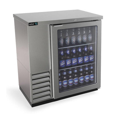 REFRIGERADOR ASBER ABBC-24-36-G HC / SG-HC | Refrigerador Contra Barra | 1 Puerta Cristal | Eléctrico |Iluminación Interior | Bar Restaurante Hotel | Restaurante Bar Cafetería Alimentos Bebidas Conservar 