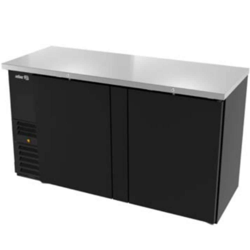 REFRIGERADOR ASBER ABBC-24-60 HC / S-HC | Refrigerador Contra Barra Frente | 15.3 Pies Cúbicos | 2 Puertas Solidas | 4 Parrillas | Eléctrico | Bar Barra Hotel
