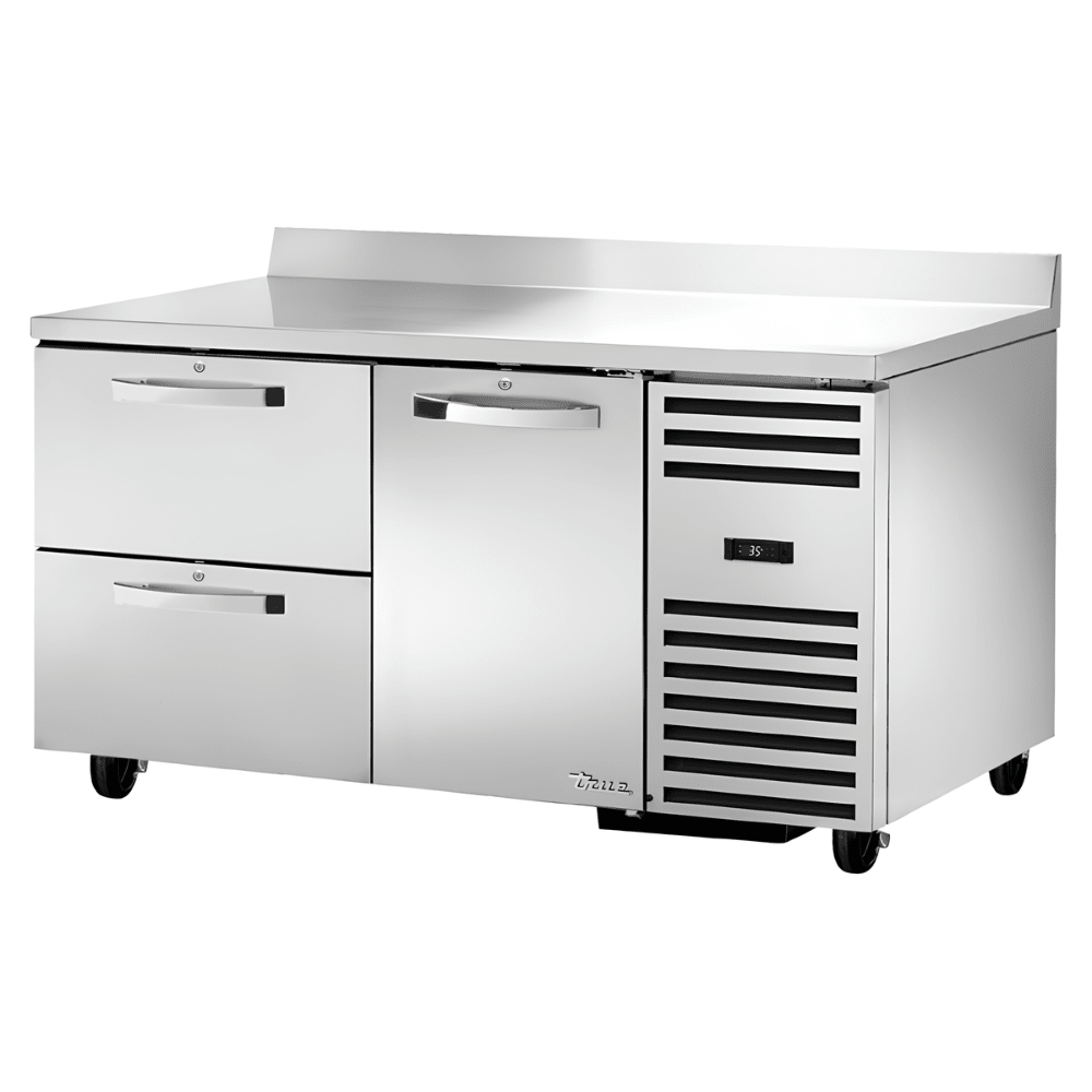 REFRIGERADOR BAJO MOSTRADOR TRUE TWT-60-32D-2-HC~SPEC3 | Refrigerador | 1 Puerta | 2 Cajones | 2 Estantes | Restaurante Bar Cocina Industrial | Mesa de Trabajo Refrigerada Refrigerador Bajo Mostrador Bajo Barra Conservador Cocina Fría Acero Inoxidable Restaurante Cafetería Cocina Industrial Bar Cremería Hotel