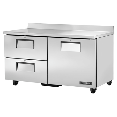 REFRIGERADOR BAJO MOSTRADOR TRUE TWT-60D-2-HC  | Refrigerador | 1 Puerta | 2 Cajones | 2 Estantes | Restaurante Bar Cocina Industrial
