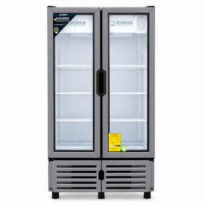 REFRIGERADOR IMBERA 1023618 VRD35 2P | Refrigerador Enfriador Vertical | 2 Puertas Cristal | 35 Pies Cúbicos | Super Mercado Abarrotes Carnicería
