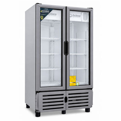 REFRIGERADOR IMBERA 1023618 VRD35 2P | Refrigerador Enfriador Vertical | 2 Puertas Cristal | 35 Pies Cúbicos | Super Mercado Abarrotes Carnicería