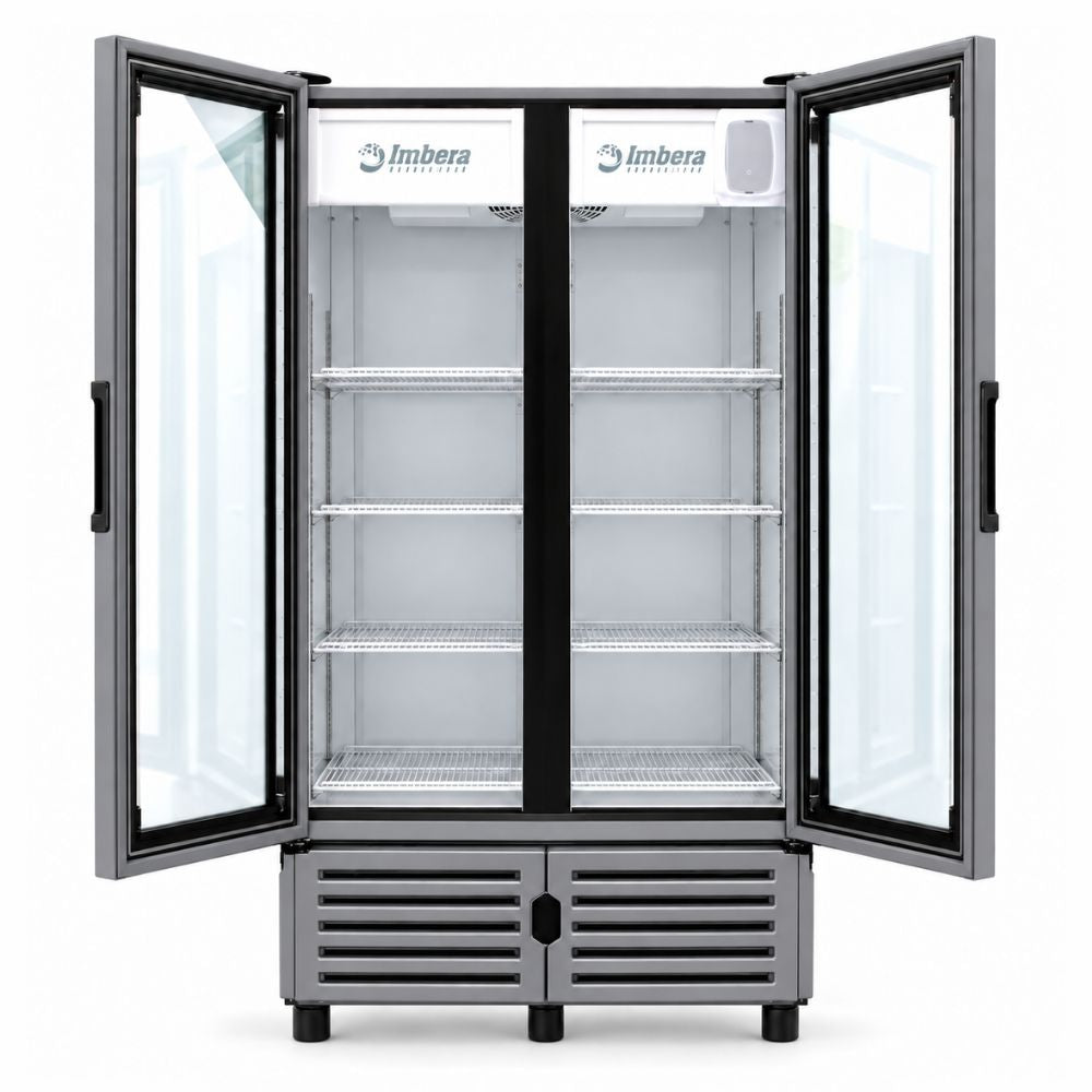 REFRIGERADOR IMBERA 1023618 VRD35 2P | Refrigerador Enfriador Vertical | 2 Puertas Cristal | 35 Pies Cúbicos | Super Mercado Abarrotes Carnicería