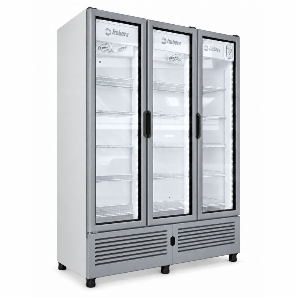 REFRIGERADOR IMBERA 1023825 G342 3P | Refrigerador Vertical | 3 Puertas Cristal | 42 Pies Cúbicos | Refresquero Cremerías Carnicería Abarrotes