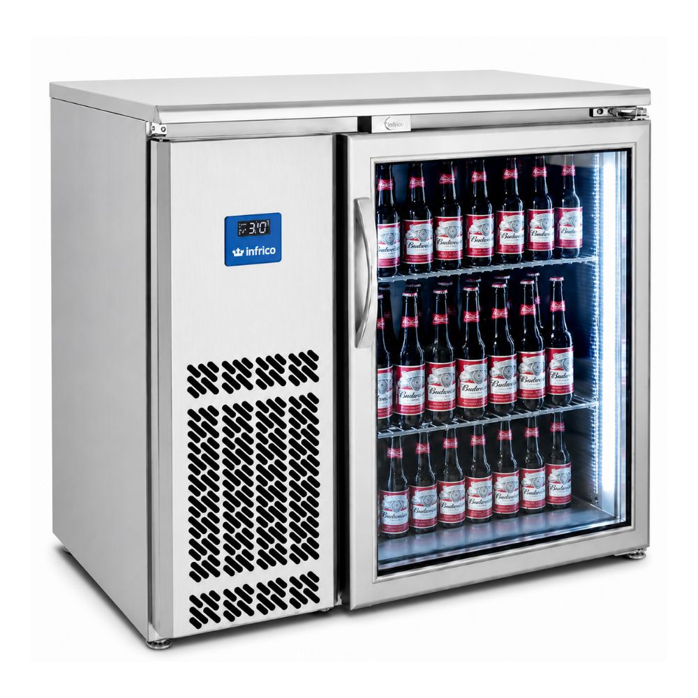 REFRIGERADOR INFRICO ERV60IIGD | Frente Mostrador Back Bar | Acero Inoxidable | 2 Puertas | 362 L | Restaurante Bar Hotel Bares Restaurantes Hoteles Cafeterías Cervecerías Antros / clubes Salones de eventos Cocinas comerciales con área de bebidas