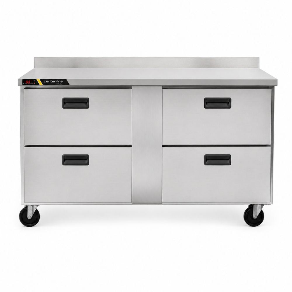 REFRIGERADOR MESA DE TRABAJO CENTERLINE CLUC-60R-DW-WT | Refrigerador Mesa de Trabajo Bajo Barra | 16.94 Pies Cúbicos | 4 Cajones Sólidos | Acero Inoxidable | Cafetería Hotel Restaurante | Mesa de Trabajo Refrigerada Refrigerador Bajo Mostrador Bajo Barra Conservador Cocina Fría Acero Inoxidable Restaurante Cafetería Cocina Industrial Bar Cremería Hotel