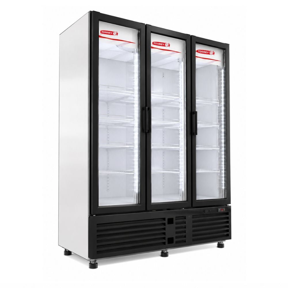 REFRIGERADOR TORREY 1023688 TVC42-3P | Refrigerador Exhibidor Vertical | 3 Puertas Cristal | 42 Pies Cúbicos | Bar Tiendas Carnicería Abarrotes