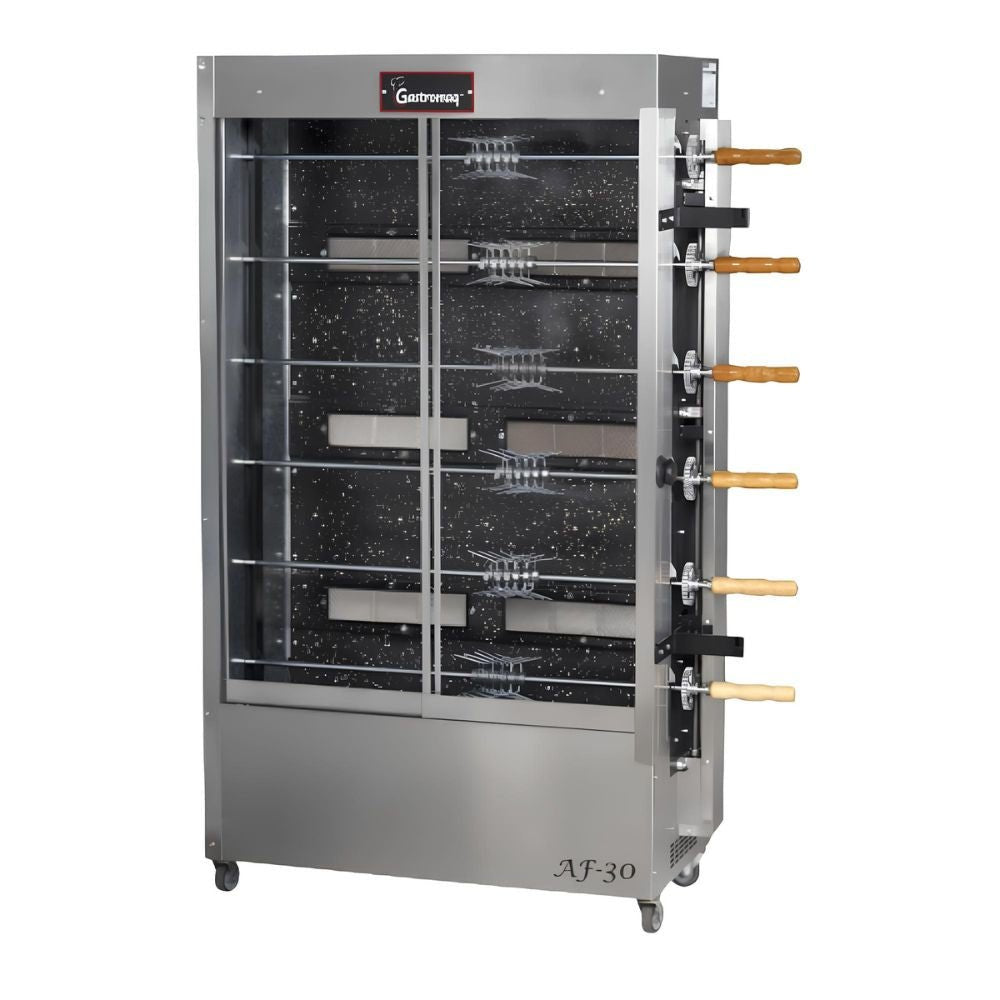 ROSTICERO GASTROMAQ AF30G2 | Rosticero | 30 Pollos | Acero Inoxidable | Rosticerías Pollerías Restaurantes cafeterías cocinas industriales hoteles comedores industriales negocios de comida rápida producción de alimentos