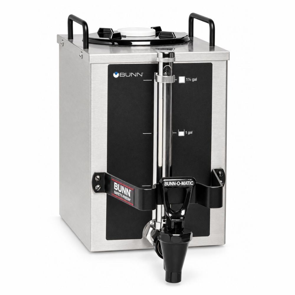 SERVIDOR DE CAFÉ BUNN 1.5GPR-FF, TOP HNDL 20950.0004 | Contenedor Servidor de Café Percoladora 1.5 Galones / 5.7 Litros | Manijas Superiores |  Acero Inoxidable | Tienda  Conveniencia Oficina Industrial