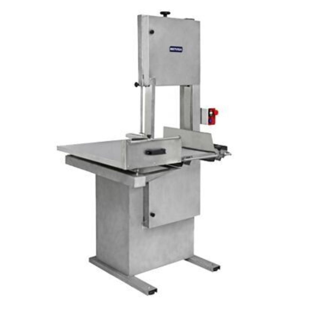 SIERRA CARNICERA METVISA SFGPS | Sierra Carnicera para Carne y Hueso | Mesa | Pintura Epoxica | Carniceria Negocio Carnes Carnicería Cocina Industrial Restaurante para Cortar Carne Rebanar Uso Industrial para Carnes para Cortes Gruesos 