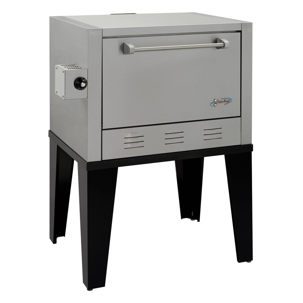 Horno San Son Zhs, gas, en acero inoxidable.