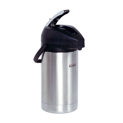 TERMO BUNN AIRPOT SST LA | Termo 3.0 Litros | Individual | Acero Inoxidable | Cafetería Gimnasio Profesional Mañana Desayuno Café Té Caliente Fresco Frío Temperatura