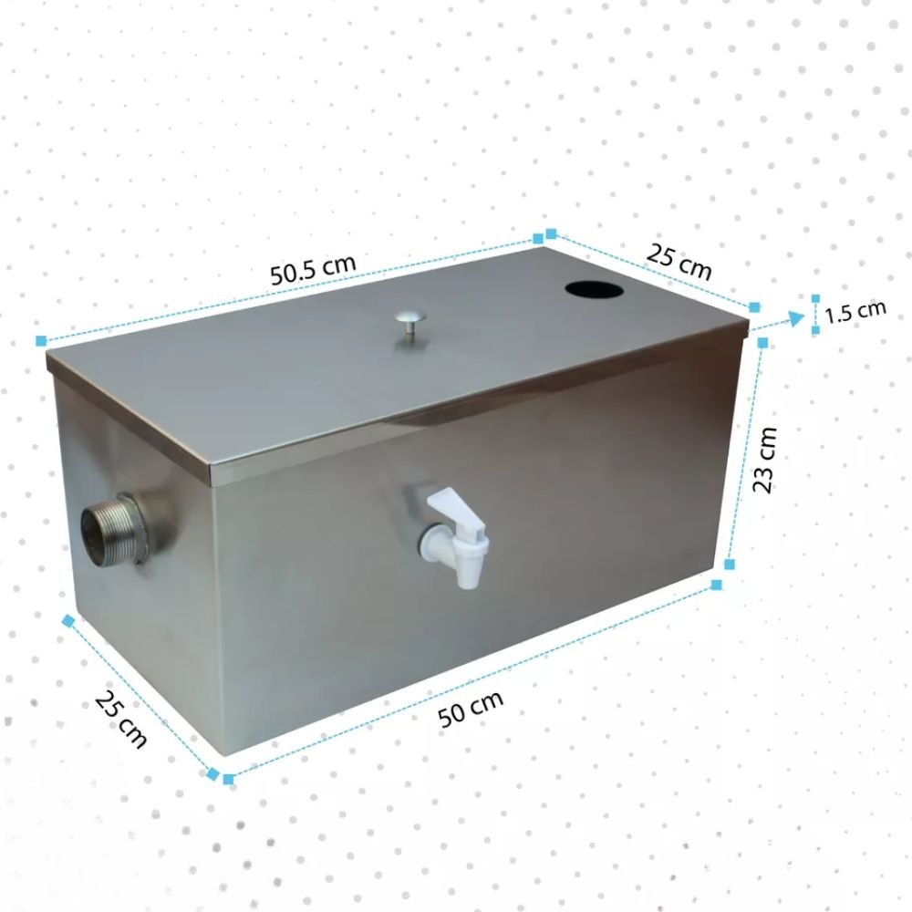 TRAMPA DE GRASA MINDEJAL MLM2050736281 | Trampa para Grasa | 8 Kg | Acero Inoxidable | Cocina Industrial Restaurante Comedor Grasa Restaurante Cafeteria Bar Limpieza Para Loza 