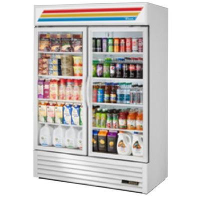 True GDM-49-HC~TSL01 Refrigerador Exhibidor Vertical 2 Puertas Cristal 8 Parrillas -  - True - KitchenMax Store