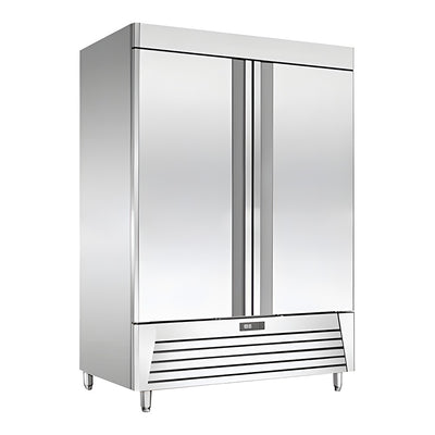 Refrigerador Migsa UR-54C-2, 1350 litros, en acero inoxidable.