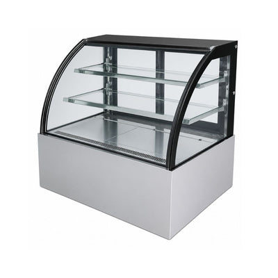 VITRINA DRAGO VPC-180 | Vitrina Pastelera Curva | 11.5 ft3 - 325 Litros | Hoteles Heladerías Bistrós Tiendas de autoservicio Restaurantes con barra de postres Buffets Tiendas de conveniencia Salones de eventos Comedores ejecutivos Clubes deportivos Food courts Bistrós Restaurantes 