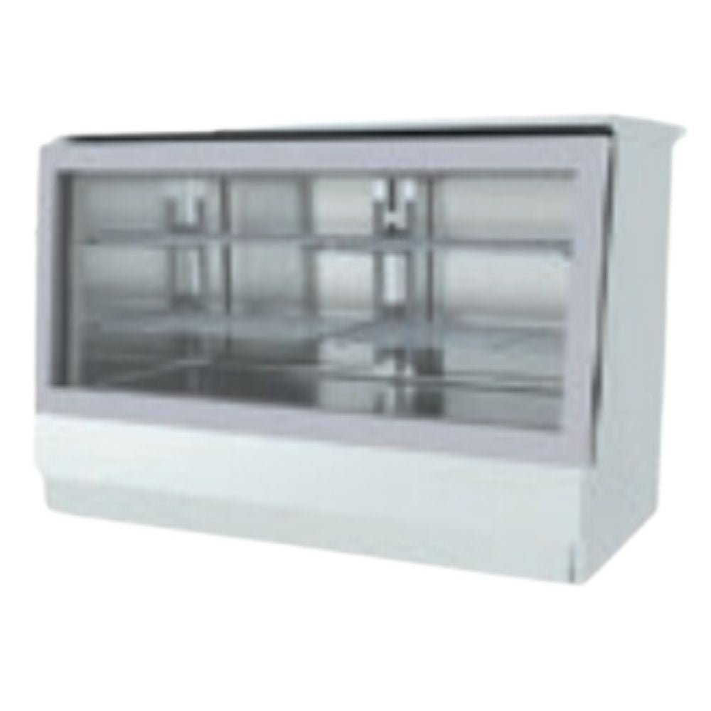 VITRINA EXPOSITORA INFRICO VC1400 | Vitrina Expositora | 470 Litros | Cristal Panorámico | Acero Inoxidable | Tienda Abarrotes Comercio Pasteleria Reposteria Negocio Alimentos Pasteles Panes Exhibición Industrial Carniceria Cremeria