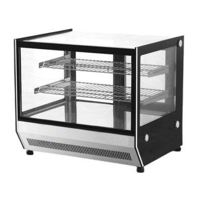 VITRINA KEITER KREPPSLAND METGN-900RT | Vitrina Exhibidora Refrigerada Vidrio Recto sobre Mostrador | 90 cm | 3 Niveles | Postres Alimentos Yogur Pastelería
