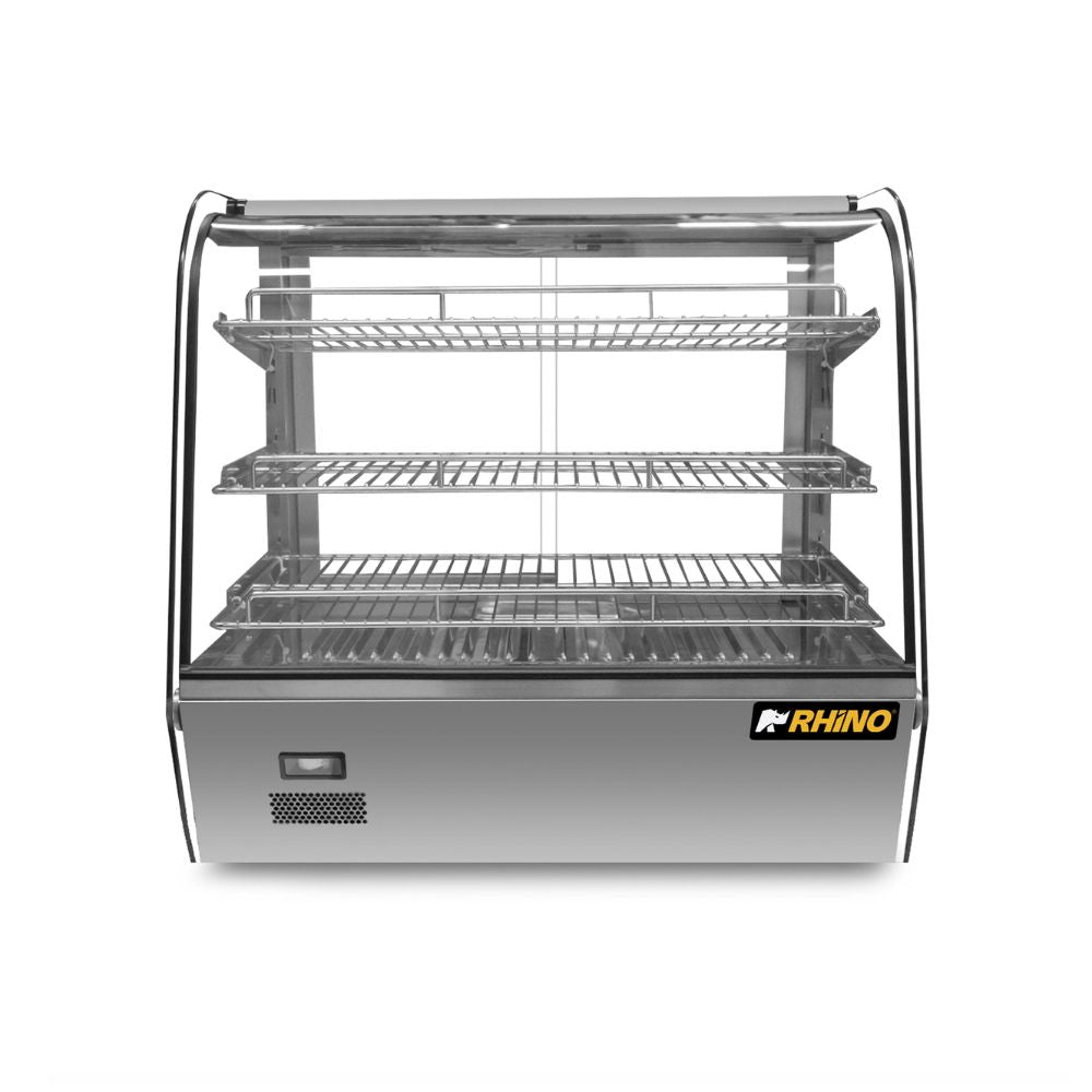 VITRINA RHINO VICAMO-120L | Vitrina Caliente Sobre Mostrador | Frente 57.8 cm | Capacidad 120 L | Buffet Restaurante Cafetería | Vitrina Caliente Exhibidor de Alimentos Calientes Mantenedor Térmica Acero Inoxidable Restaurante Cafetería Buffet Cine Tienda de Conveniencia Negocio