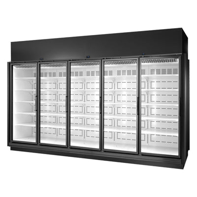 VITRINA TRUE TRM5L-NN-BLK-WHT-1BLKLLLLL-4 | Vitrina comercial | 5 Puertas | Supermercados Tiendas de autoservicio Tiendas de conveniencia Cafetería Bares Heladerías Negocios de postres Hoteles Buffets Tiendas de bebidas Distribuidores de alimentos