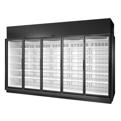 VITRINA TRUE TRM5L-YN-BLK-WHT-1BLKLLLLL-4 | Vitrina comercial | 5 Puertas | Supermercados Tiendas de autoservicio Tiendas de conveniencia Cafetería Bares Heladerías Negocios de postres Hoteles Buffets Tiendas de bebidas Distribuidores de alimentos