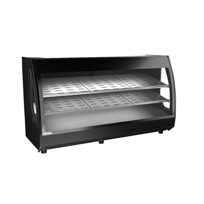Vitrina Criotec VCC-200, vitrina curva refrigerada de mostrador de 200 cm, con charolas de acero inoxidable.