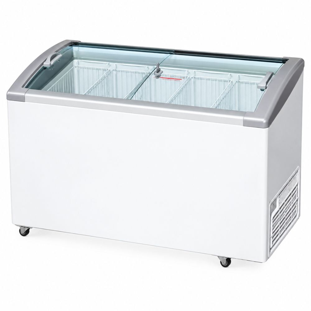 VITRINA EXHIBIDORA CRT 200-090-009 HFSL388I | Vitrina Exhibidora de Helado | Puertas Deslizables Cristal | 388 Litros | Cafetería Heladería Restaurante | Vitrina para Helados Exhibidor de Nieve Paletas Congeladora de Exhibición Acero Inoxidable Heladería Nevería Paletería Cafetería Plaza Comercial Negocio