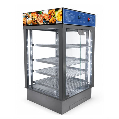 VITRINA INTERNATIONAL VC-1 SM | Vitrina Caliente Cristal Recto | 47.5 cm | Acero Inoxidable | Pizzeria Cafeteria Restaurante