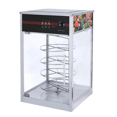 VITRINA KEITER KREPPSLAND METGIR-265G | Vitrina Giratoria para Pizza | 4 Niveles |  35 cm | Pizza Pastes Alimentos Calientes