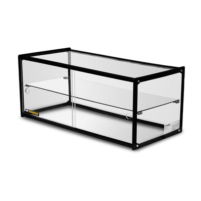 VITRINA RHINO VITNEU-90R | Vitrina Neutra Recta | Frente 82.8 cm | Capacidad 90 L | Buffet Restaurante Cafetería  Pasteleria Reposteria Negocio Alimentos Pasteles Panes Exhibición Industrial Carnicería Cremería  