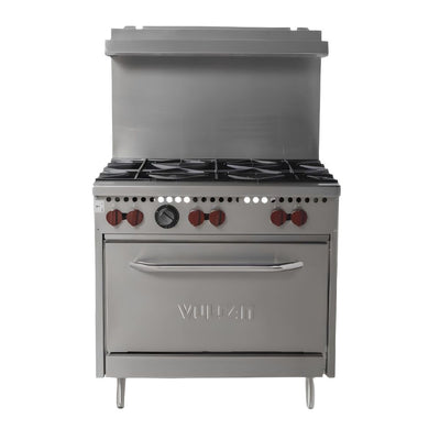 VULVAN BY HOBART SX24-4BP | Estufa | 4 Quemadores | Horno | Acero Inoxidable | Comedor Industrial Hotel Restaurante Estufa Cuatro Quemadores Horno Acero Inoxidable Restaurante Hotel Cafetería Comedor Industrial Preparación de Alimentos Cocción