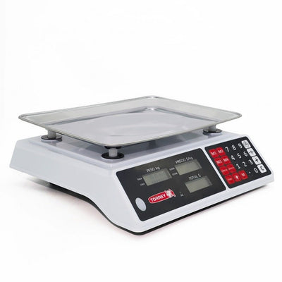 BÁSCULA TORREY SXE40-LC DFASXE40002 | Báscula Electrónica Peso-Precio-Total | Abarrotes Carnicería Mercado | Báscula de Mostrador Báscula Comercial Punto de Venta Pesar y Cobrar Peso Precio Acero Inoxidable Abarrotes Carnicería Cremería Frutería Mercado Tienda Negocio