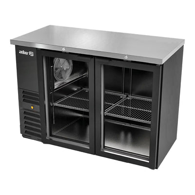 REFRIGERADOR CONTRA BARRA ASBER ABBC-24 60 G HC | Refrigerador Contra Barra | 2 Puertas Cristal | 390 Botellas | Bar | Refrigerador Contra Barra Cervecero Enfriador de Bebidas Bajo Barra Botellero Exhibidor Acero Inoxidable Bar Cantina Restaurante Cervecería Antro Negocio