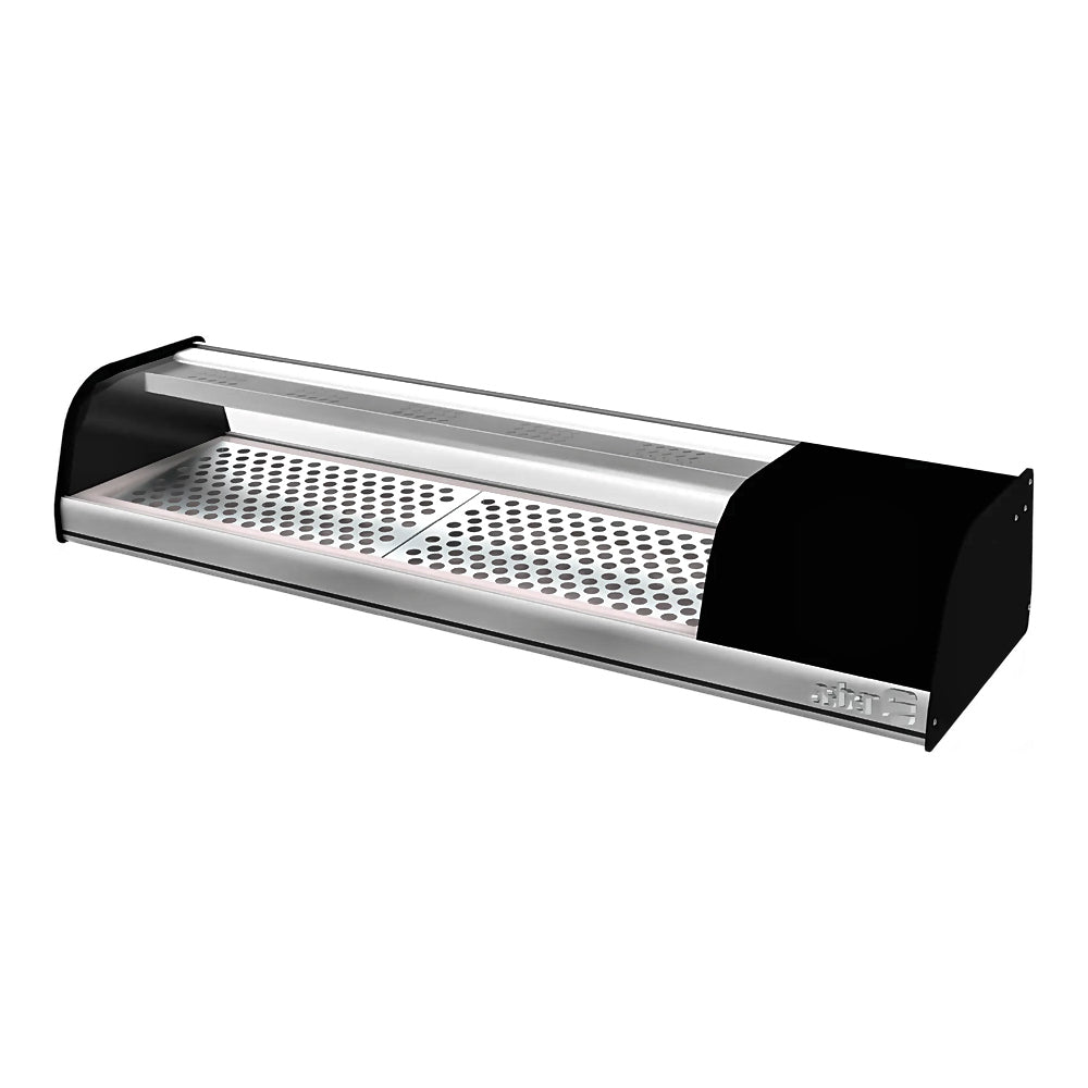 VITRINA REFRIGERADA ASBER ACTC-55 HC | Vitrina Sobre Mostrador | Para Tapas | 6 Insertos GN-1/3 Incluidos | 0.5 Pies Cubicos | 2 Puertas | Acero Inoxidable | Restaurante