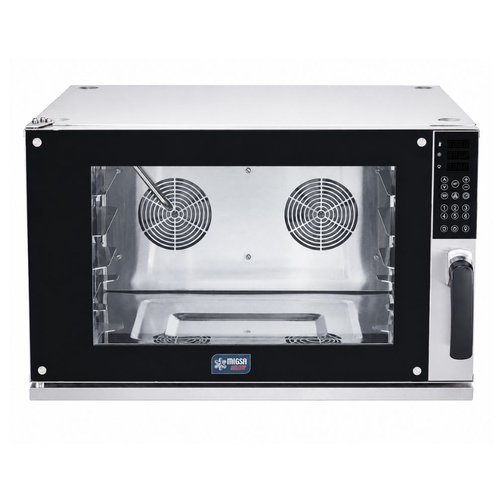HORNO MIGSA SELECT HDM-800 | Horno Convección Digital | Rango de Temperatura de 50°C a 260°C | Acero Inoxidable | Restaurante Panadería Cocina Industrial | Horno de Convección Eléctrico Gas para Panadería Pastelería Pan Pasteles Galletas Acero Inoxidable Restaurante Cocina Industrial Pizzería Negocio