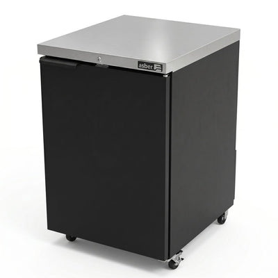 REFRIGERADOR CONTRA BARRA ASBER ABBC-23 G HC | Refrigerador Contra Barra | 1 Puerta Cristal | 252 Botellas | Bar Restaurante | Refrigerador Contra Barra Cervecero Enfriador de Bebidas Bajo Barra Botellero Exhibidor Acero Inoxidable Bar Cantina Restaurante Cervecería Antro Negocio