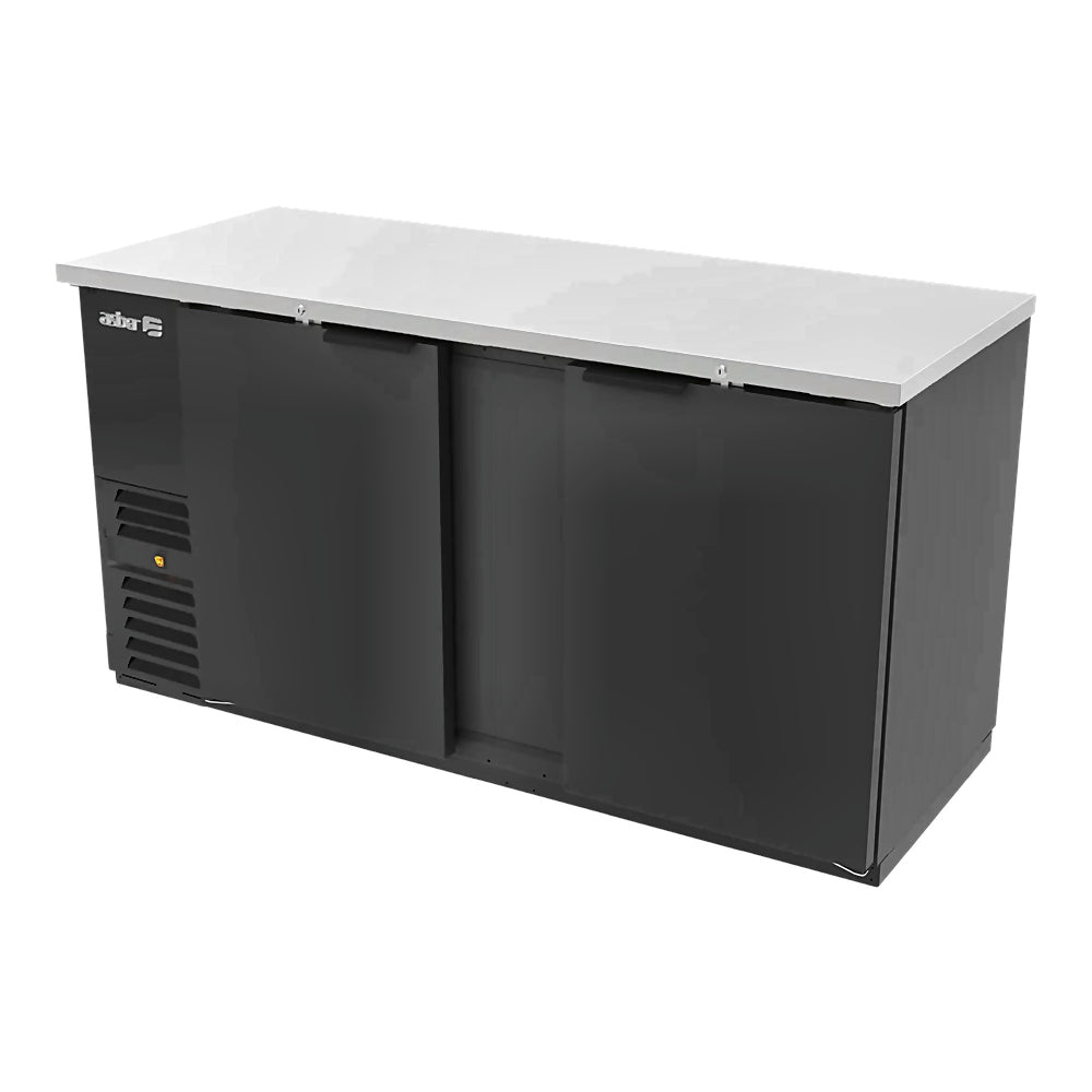 REFRIGERADOR CONTRA BARRA ASBER ABBC-68 S HC | Refrigerador Contra Barra | 2 Puertas Solidas | Acero Inoxidable | 800 Botellas | Bar Restaurante