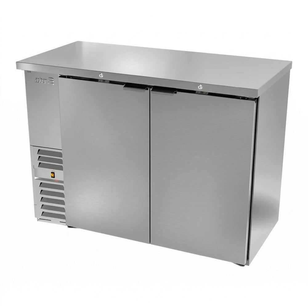 REFRIGERADOR CONTRA BARRA ASBER ABBC-24 48 S HC | Refrigerador Contra Barra | 2 Puertas Solidas | Acero Inoxidable | 300 Botellas | Bar