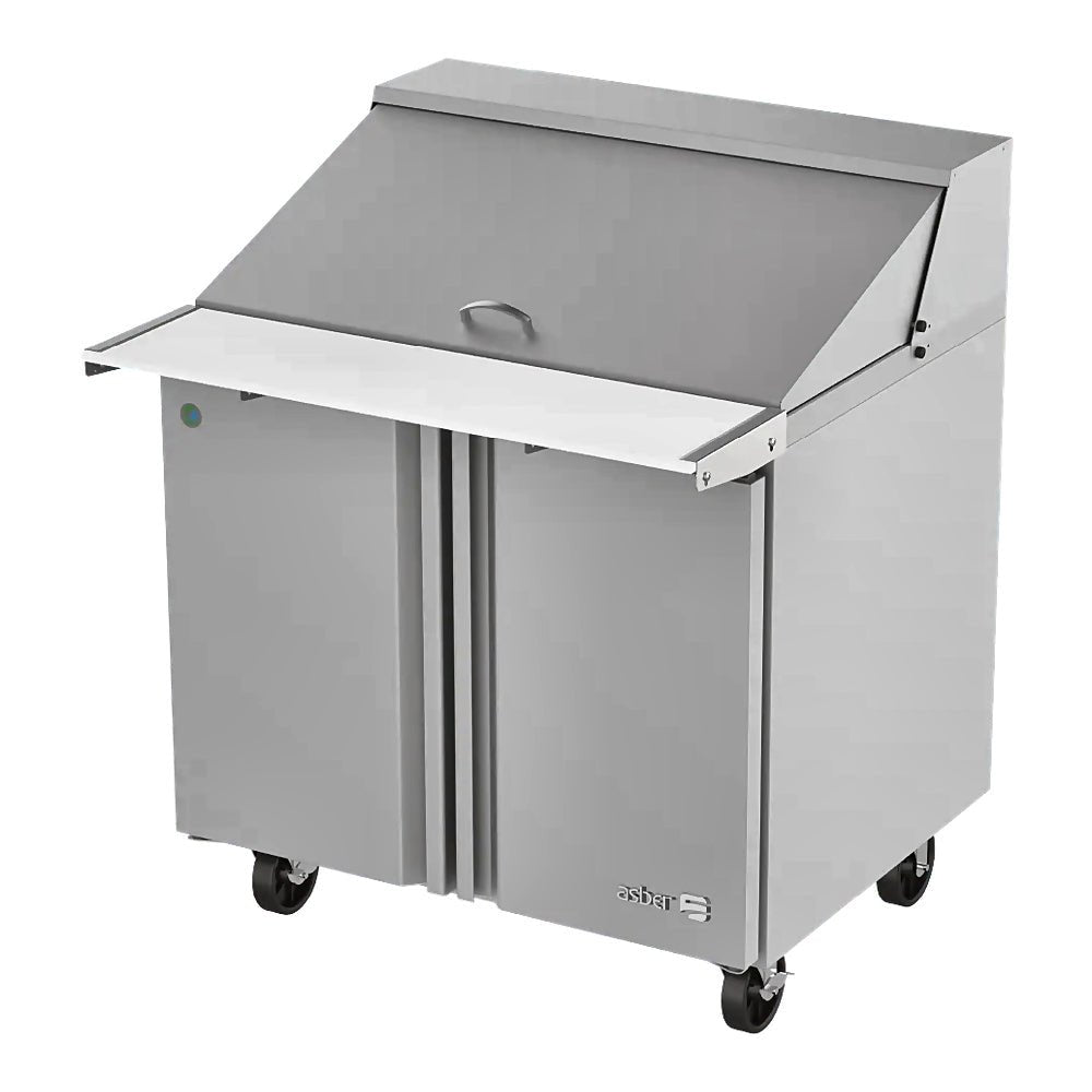MESA REFRIGERADA ASBER APTM-36-15 HC | Mesa De Preparación Con Refrigerante | Mega Top | Acero Inoxidable | 2 Puertas | Supermercados Restaurantes