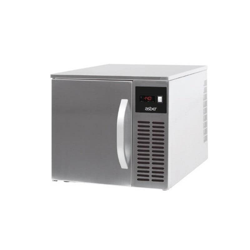 ABATIDOR ASBER EBC-03 | Abatidor de Temperatura Enfriador Rápido | Vertical | 1 Puerta | Acero Inoxidable | Restaurante Catering  Negocio de Alimentos | Congelador Abatidor Congelación Rápida Restaurante Paletas Comida Postres Alimentos Comida Paletas Tiendas Autoservicio Supermercado Conservador Control Temperatura Electrónico Ecológico Almacenaje Elemento Abarrotes Automático Schuko Abatidor de Temperatura Enfriador Rápido Ultra congelador Congelador de Enfriamiento Rápido Shock Freezer Blast Chiller