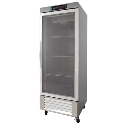 Asber ARR-17-G HC Refrigerador vertical 1 Puerta Cristal 3 Parrillas Acero Inoxidable - Refrigeradores - Asber - KitchenMax Store