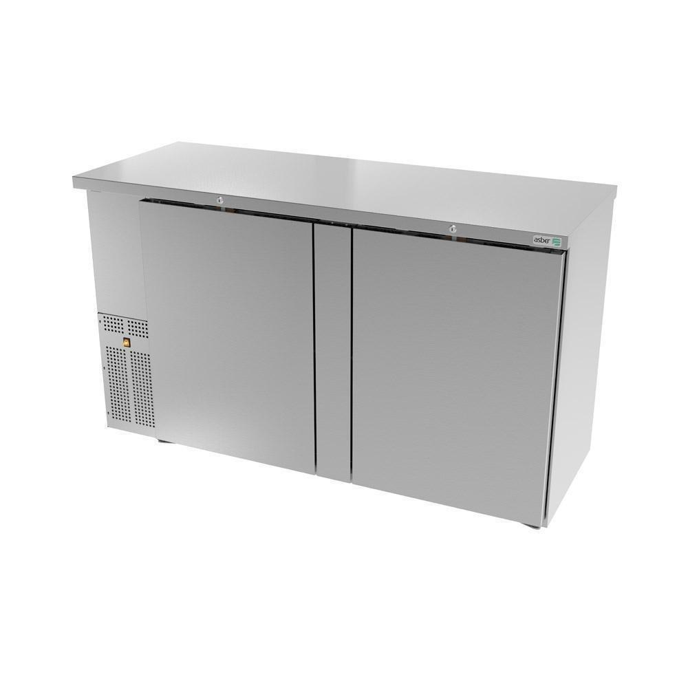 REFRIGERADOR ASBER ABBC-24-60 HC / S-HC | Refrigerador Contra Barra Frente | 2 Puertas Solidas | Luz Interior | Cerraduras | Bar Barra Hotel