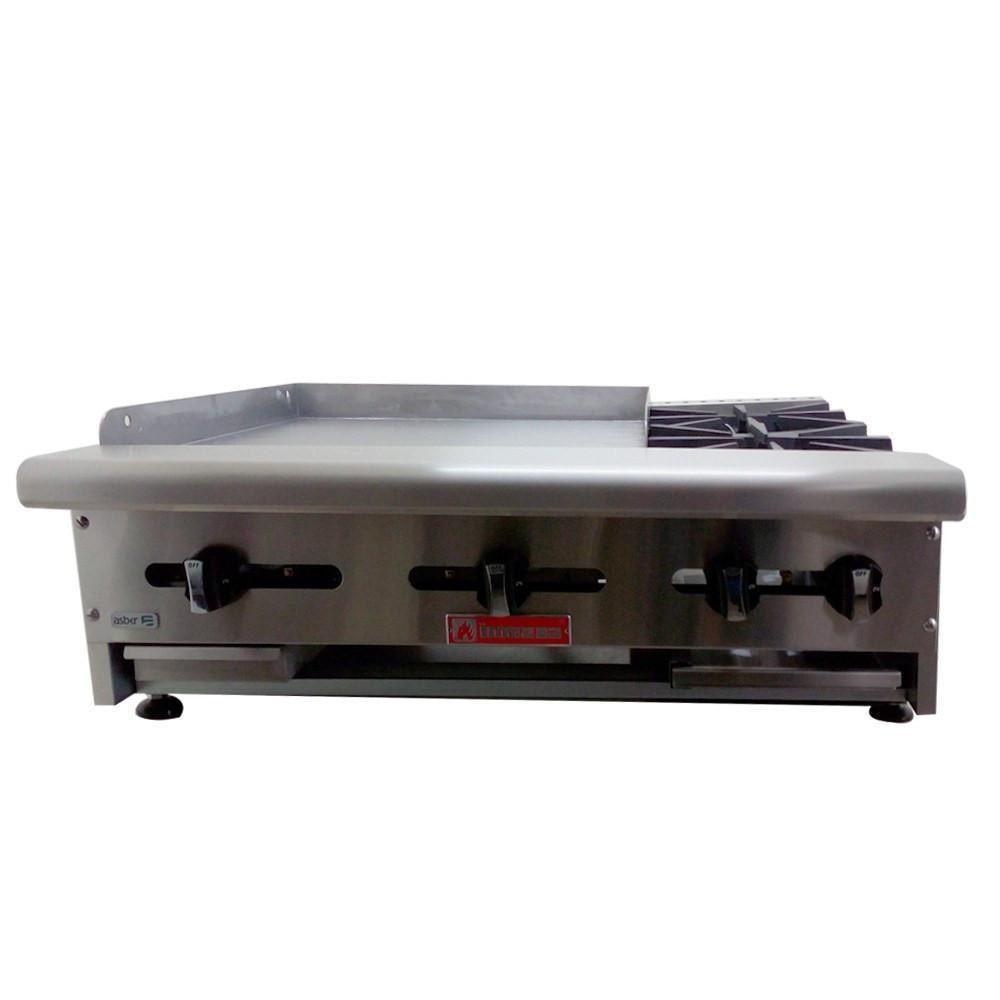 ¡Aquí encontrarás la estufa maestra ideal para tu negocio! Asber Aem-G24-B2-36-H Estufa Maestra Gas Parrilla 2 Quemadores Abierto Plancha 2 Quemadores, ideal para restaurante, cocina, negocio de alimentos y más.  Envíos seguros a todo México. Cotiza hoy mismo.