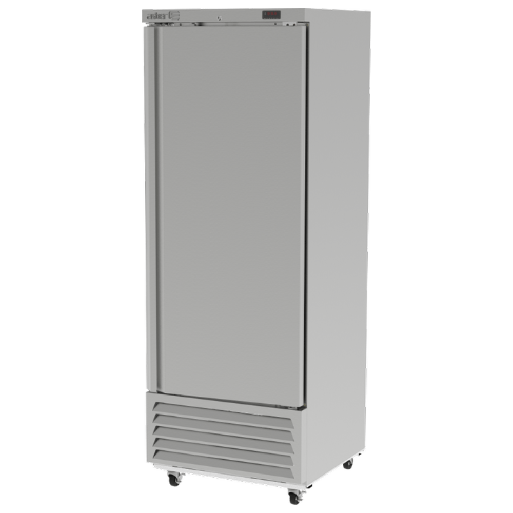 Asber ARR-17 HC Refrigerador Vertical 1 Puerta Solida 3 Parrillas Restaurante Bar Cocina Industrial Acero Inoxidable - Refrigeradores Verticales - Asber - KitchenMax Store